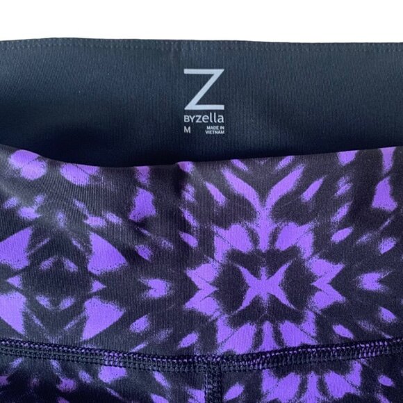 NWOT Z By Zella Purple Print Panel Capri Legging Sz.M - Picture 8 of 9